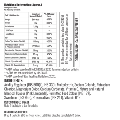 STEADLYTES Nutritional Information