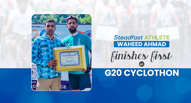 Steadfast Athlete Waheed Ahmad Finishes First at G20 Cyclothon to Welc