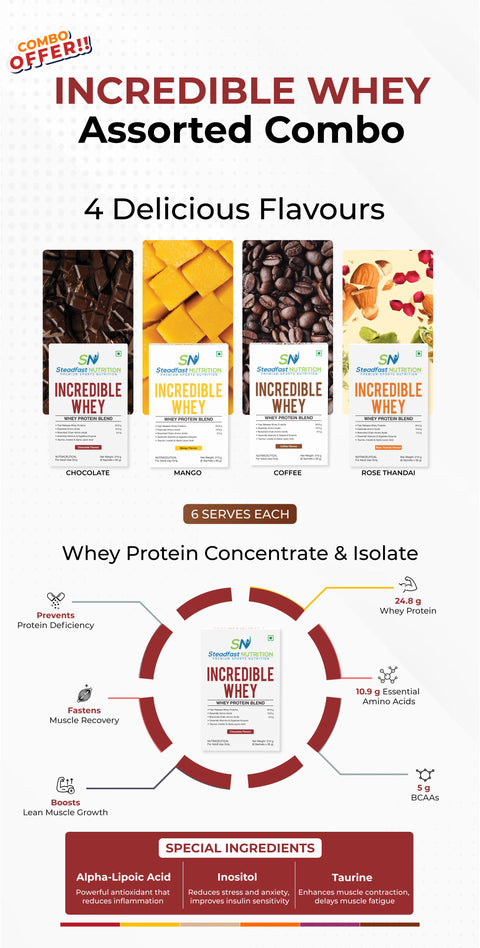 Incredible whey assorted combo