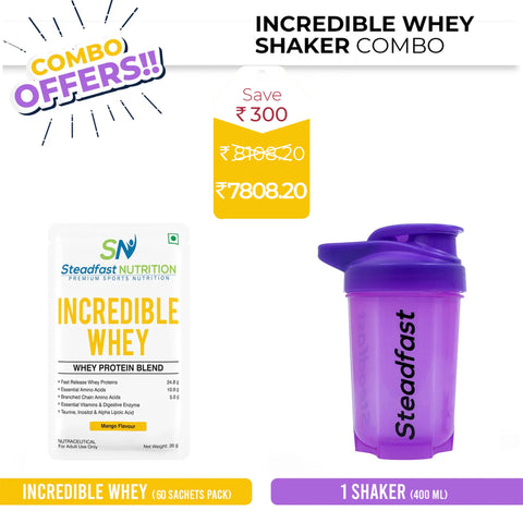 Incredible Whey Shaker Combo