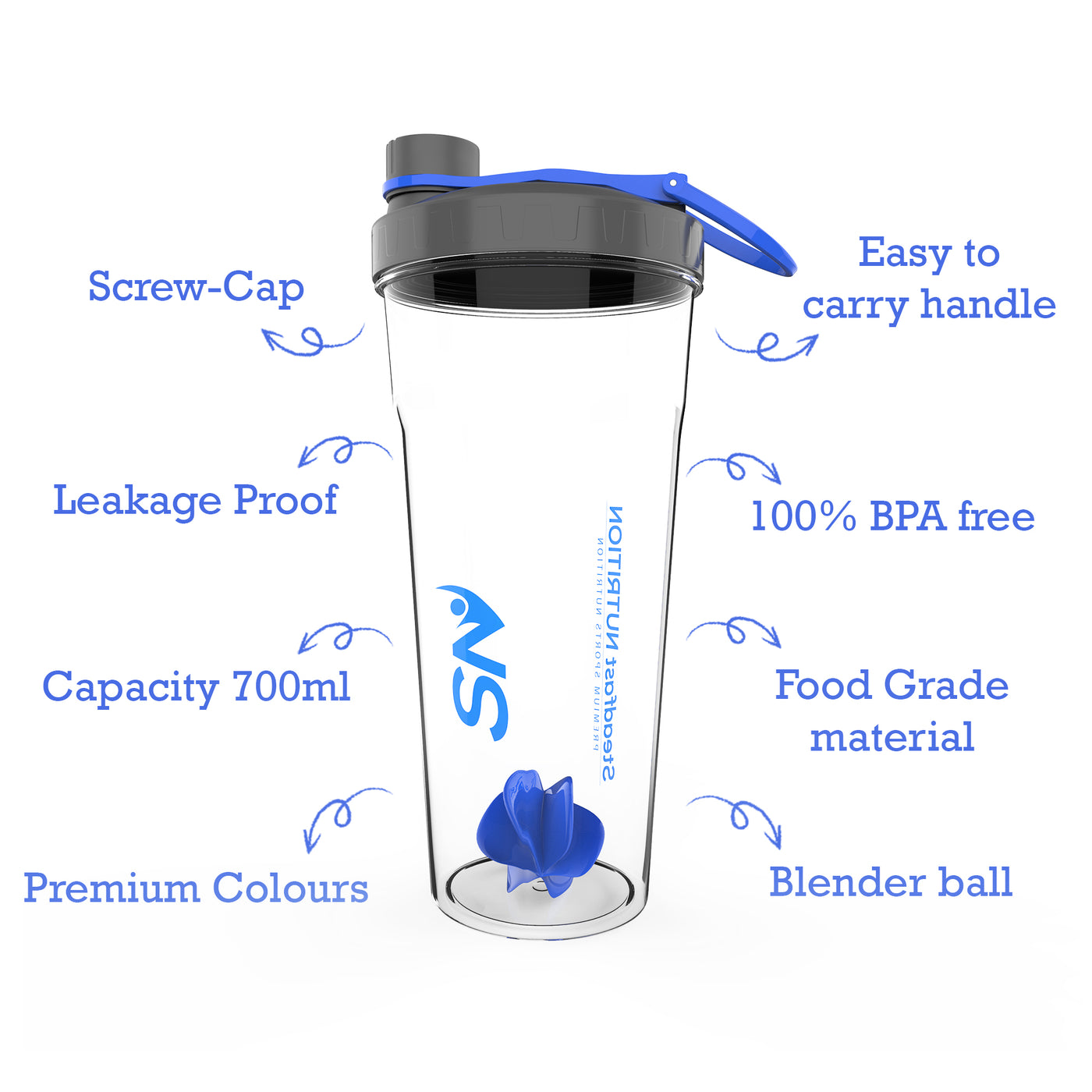 SN blue shaker features