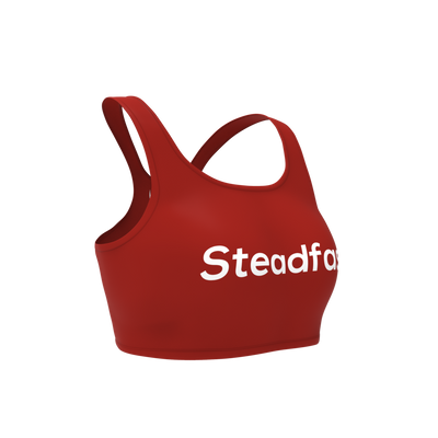 Steadfast Maroon Crop Top Leggings Set