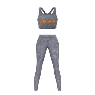 Steadfast Grey Crop Top Leggings Set