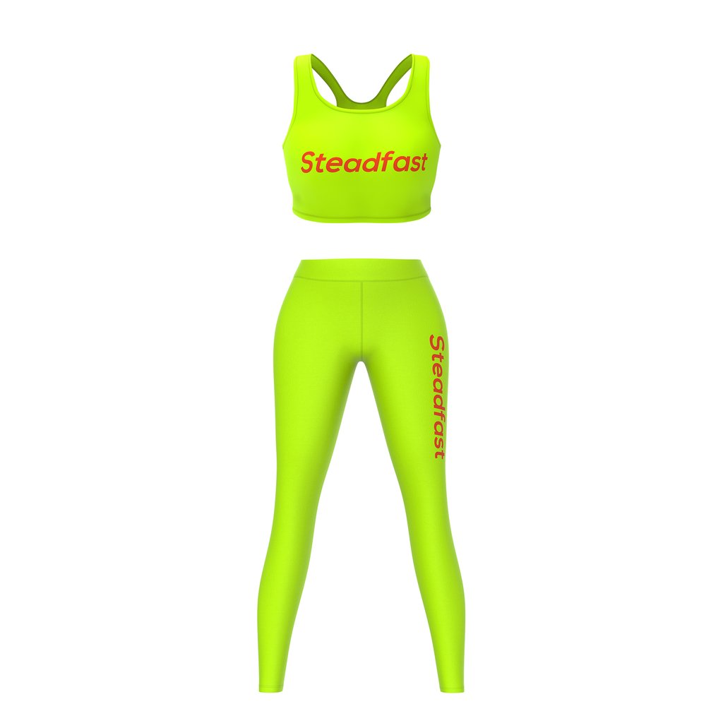 Steadfast Neon Crop Top Leggings Set