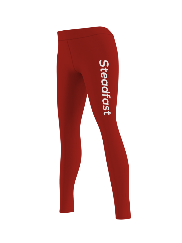 Steadfast Maroon Crop Top Leggings Set