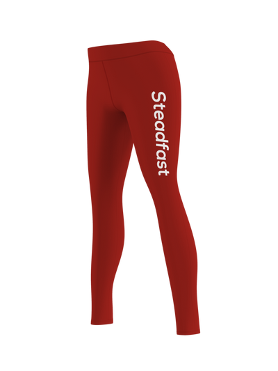 Steadfast Maroon Crop Top Leggings Set